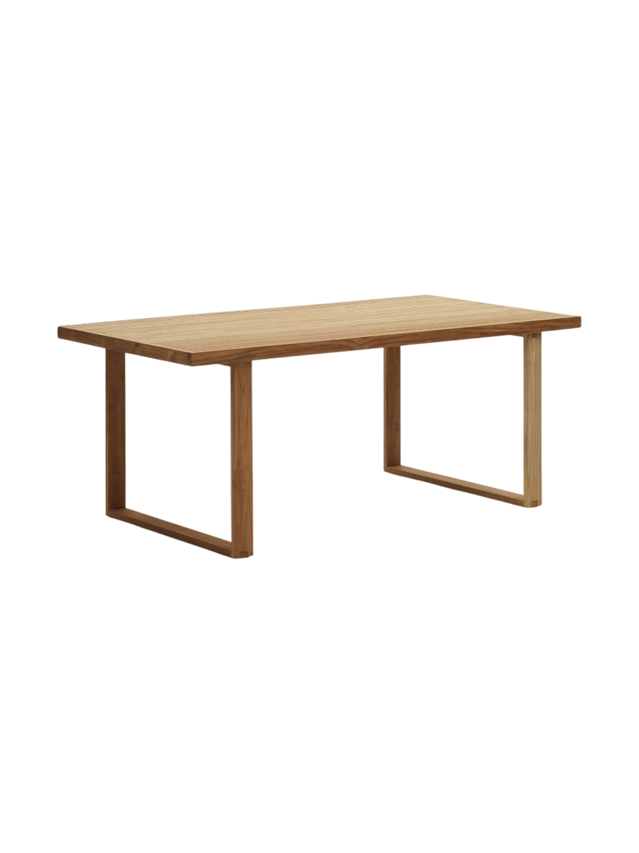 
Table de salle à manger massive « Canadello » en teck recyclé, pour l'intérieur et l'extérieur - 180 x 90 cm