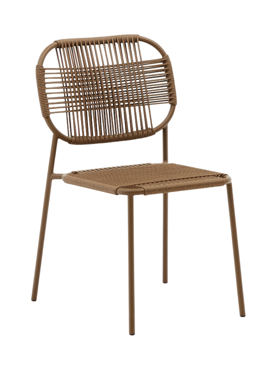 
Stapelbarer Design Gartenstuhl „Talaniero“ - Braun