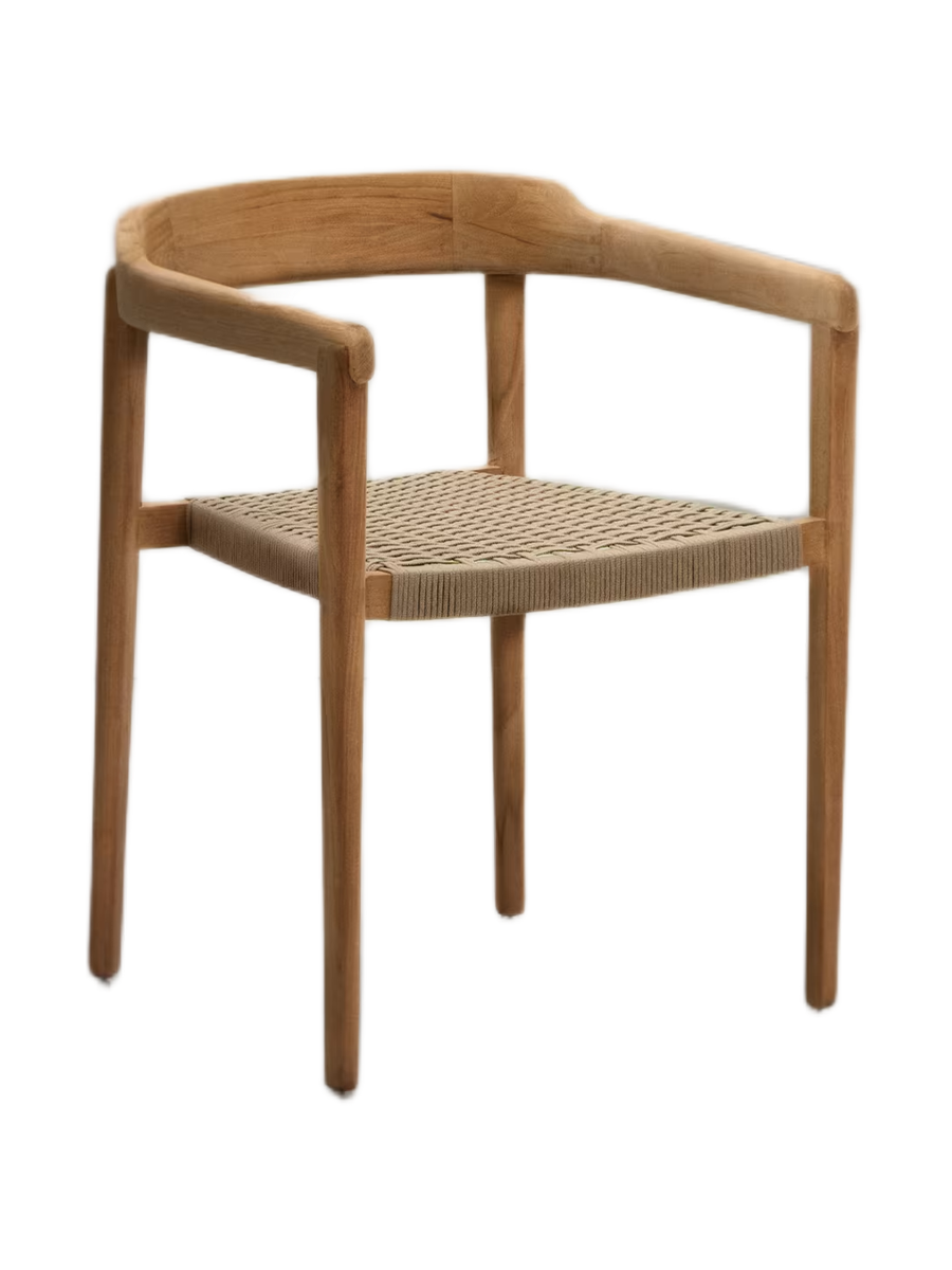 
Premium Indoor/Outdoor Armchair "Icara" - Teak/Beige