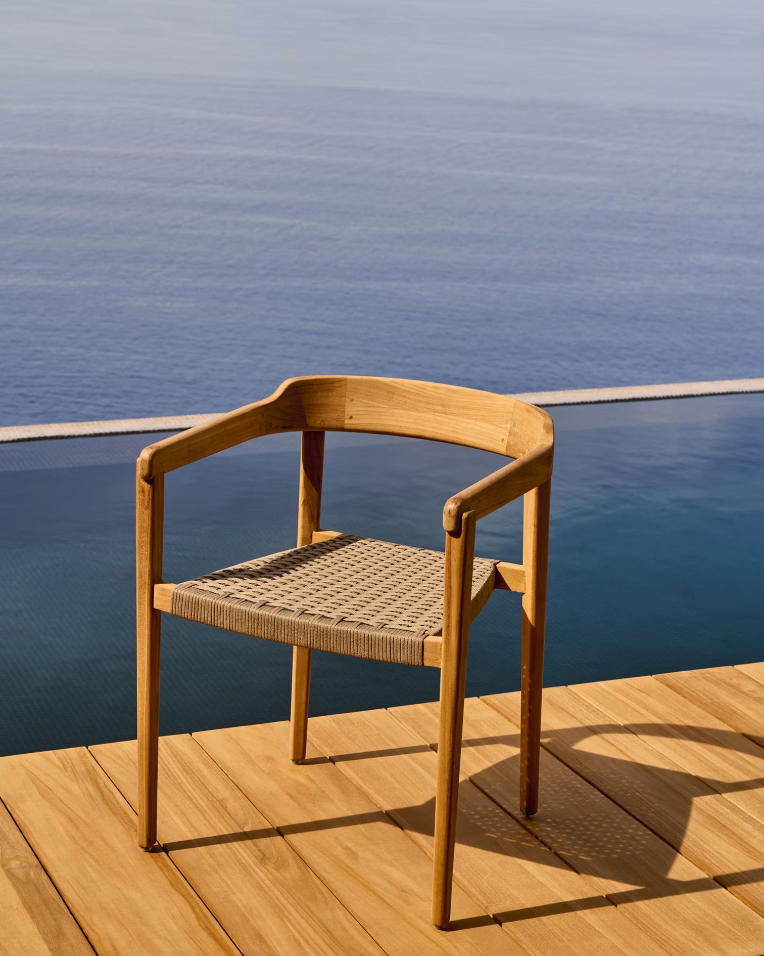 
Premium Indoor/Outdoor Armchair "Icara" - Teak/Beige