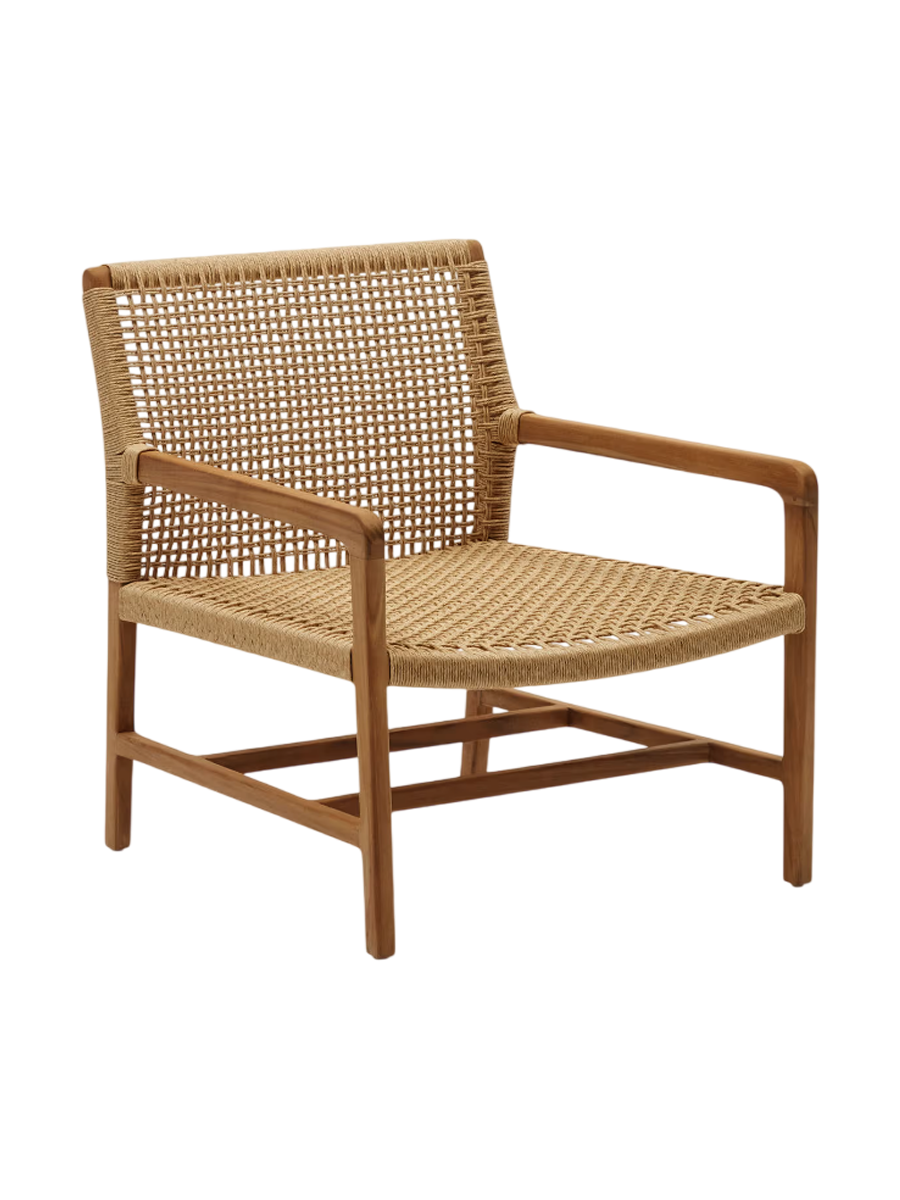 
Premium Indoor/Outdoor Lounge Chair "Saballo" Made of Solid Teak Wood - Natural