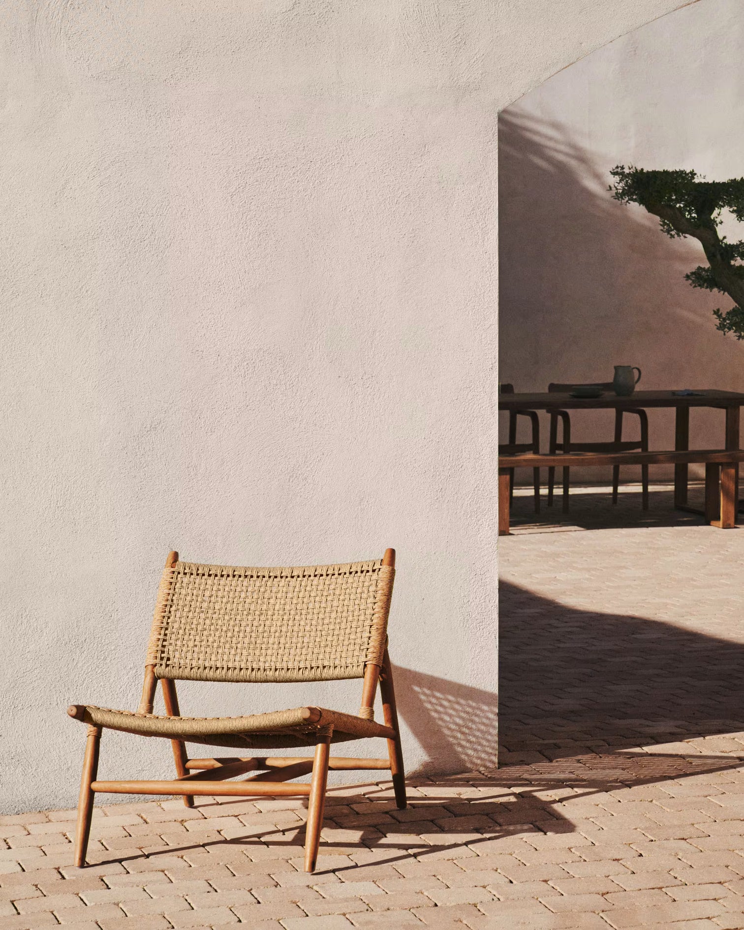 
Fauteuil lounge In/Outdoor Premium « Codolaro » en teck massif