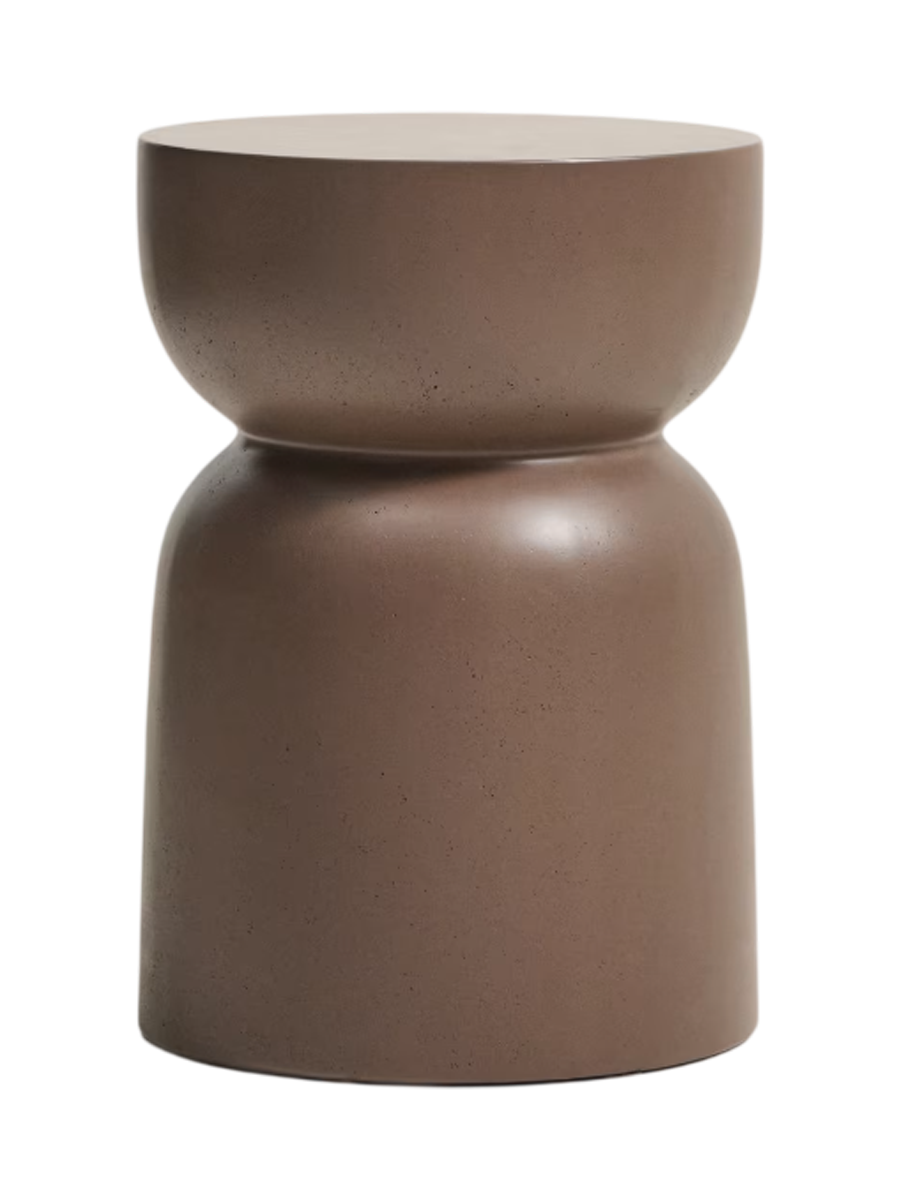 
Round, high-quality outdoor side table "Garbeto" - Brown