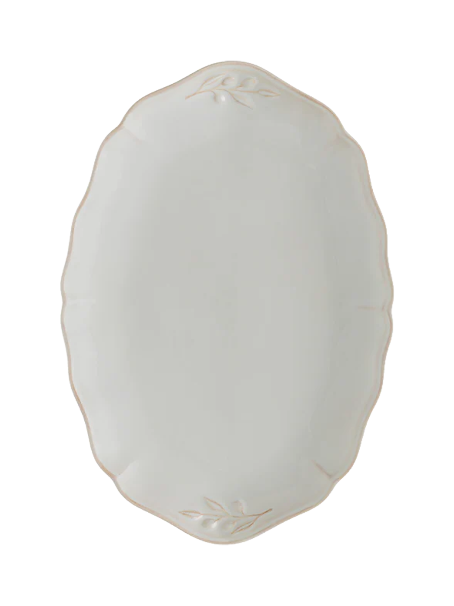 
Handmade, large serving platter "Alentejo" - White