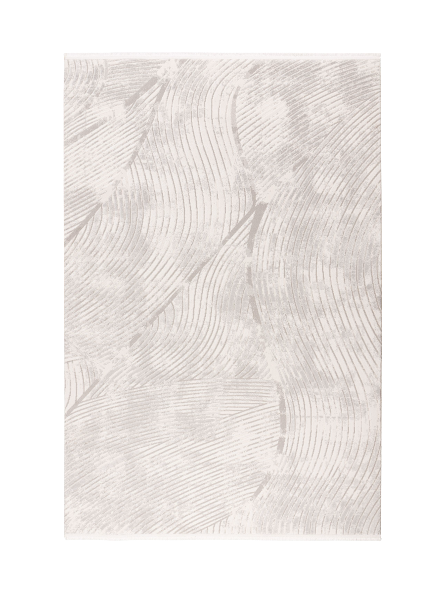 
High-quality designer rug "Jardin 702", Ivory/Silver - 80 x 150 cm