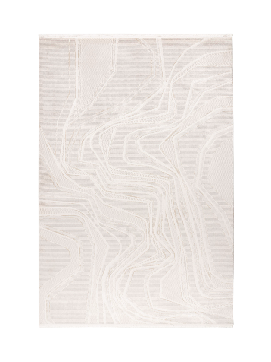 
Hochwertiger Designer Teppich „Jardin 704“, Beige/Silver - 80 x 150 cm