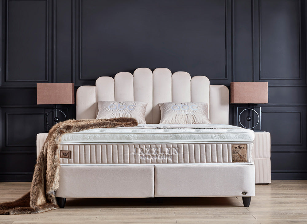 
Premium Box Spring Bed "Jazzlyn" incl. Mattress & Topper - Without accessories / Mattress size: 140 x 200 cm
