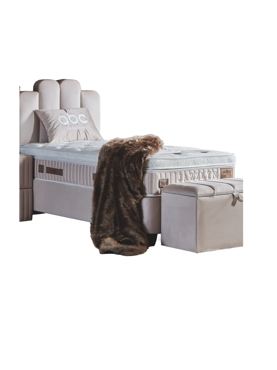 
Premium Single Box Spring Bed "Jazzlyn" incl. Mattress & Topper - Without accessories / Mattress size: 90 x 200 cm