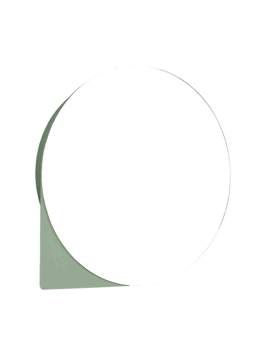 
Armadio a specchio di design „Sonnet S“ - Verde polveroso
