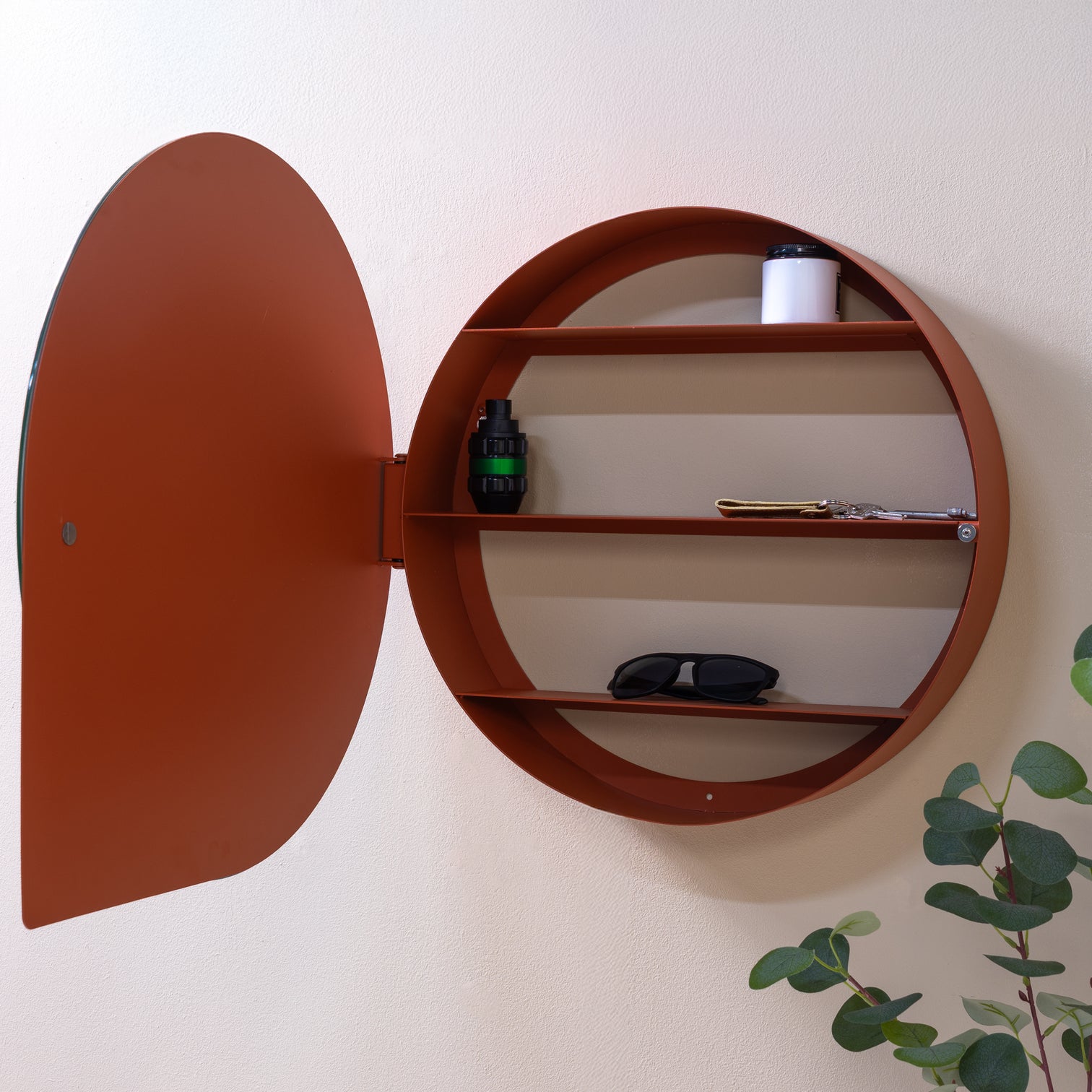 
Designer Mirror Cabinet "Sonnet L" - Tuscan Terra