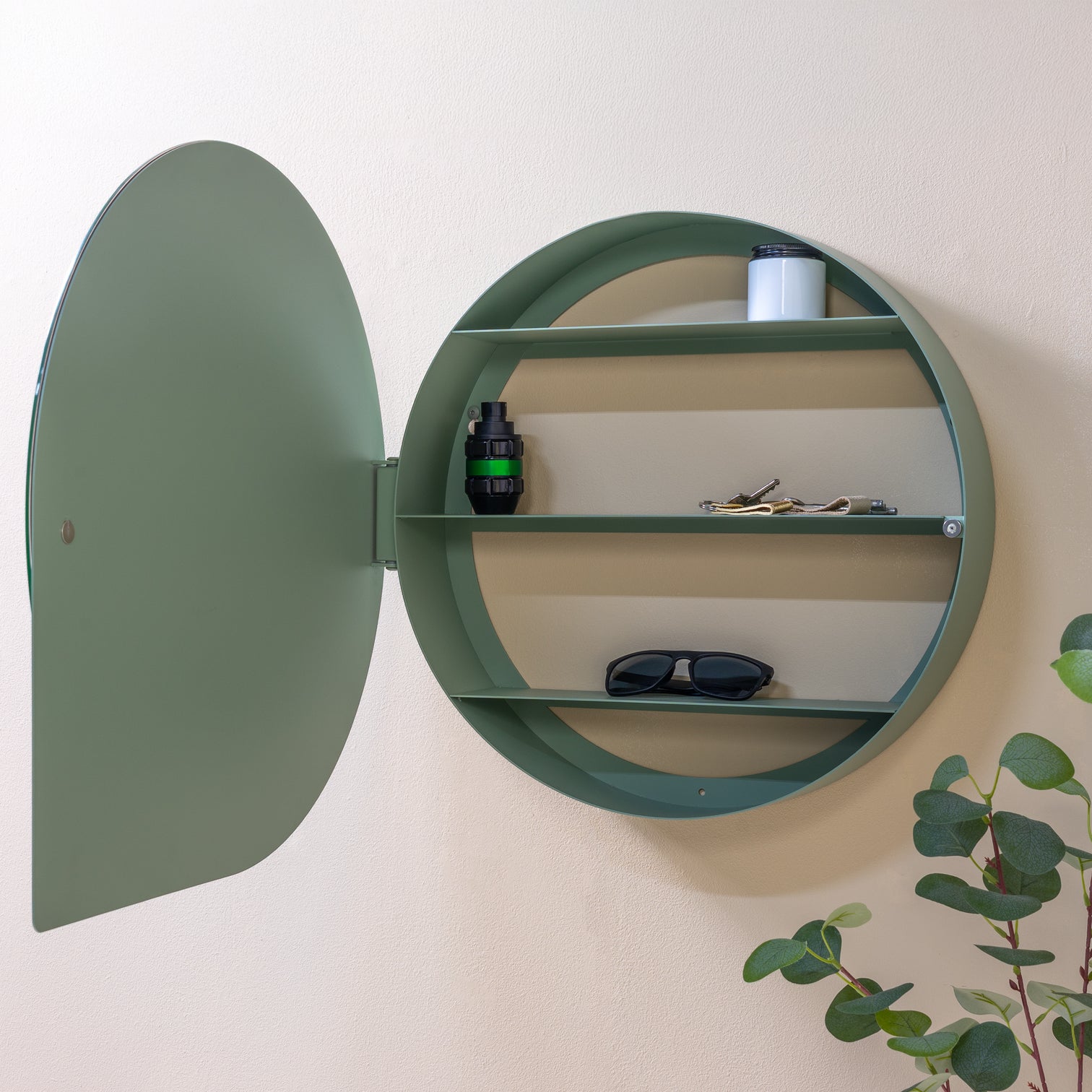 
Designer Mirror Cabinet "Sonnet L" - Black