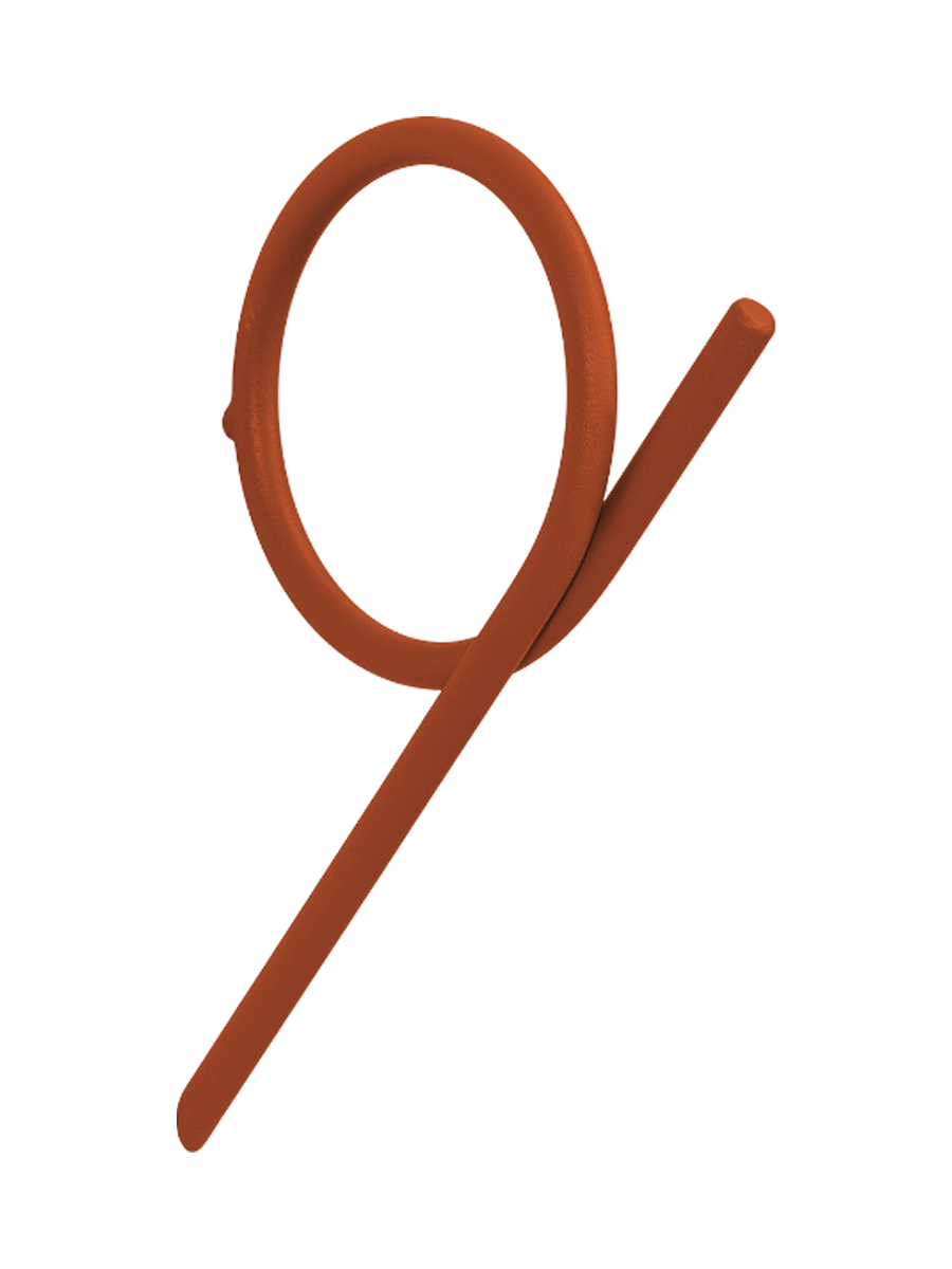 
Gancio da parete di design „Tuba Small“ - Terracotta toscana