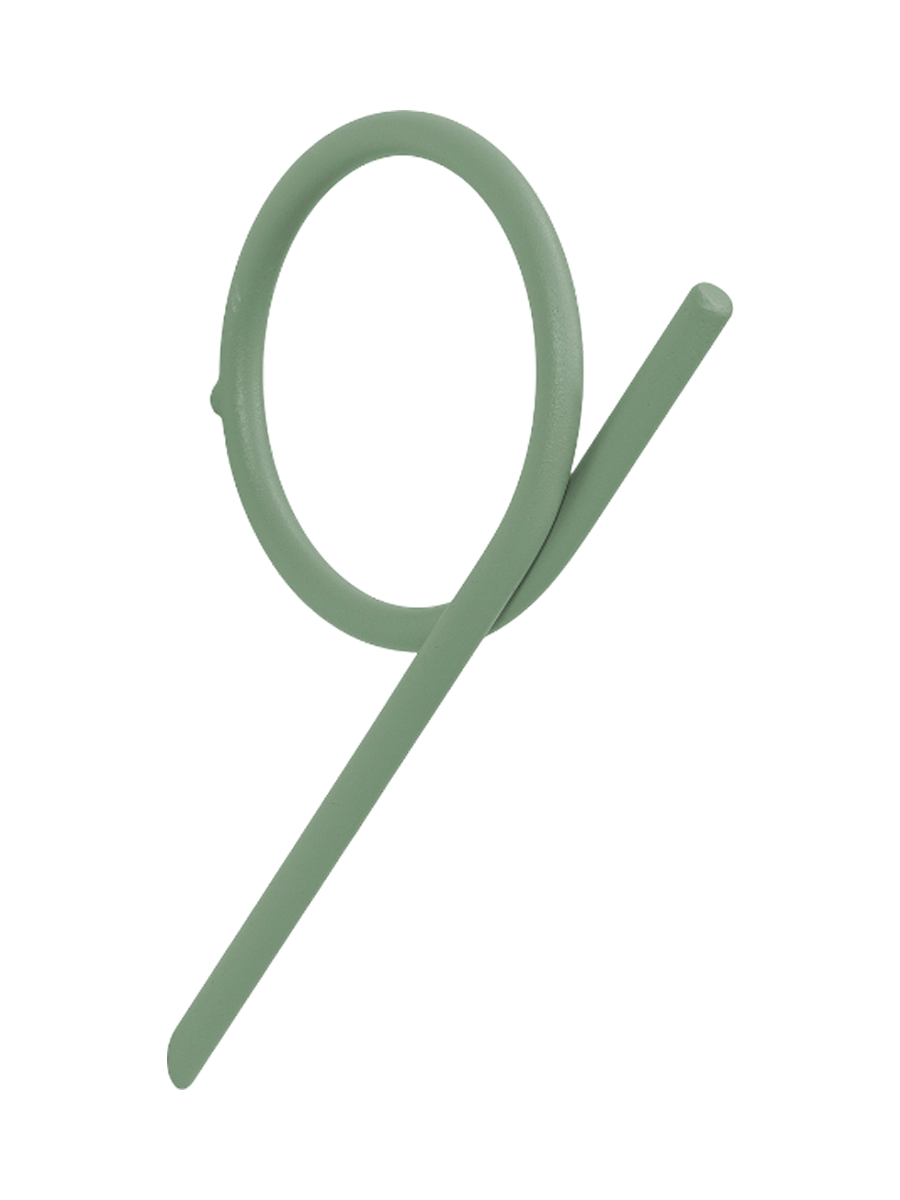 
Gancio da parete di design „Tuba Small“ - Verde polveroso