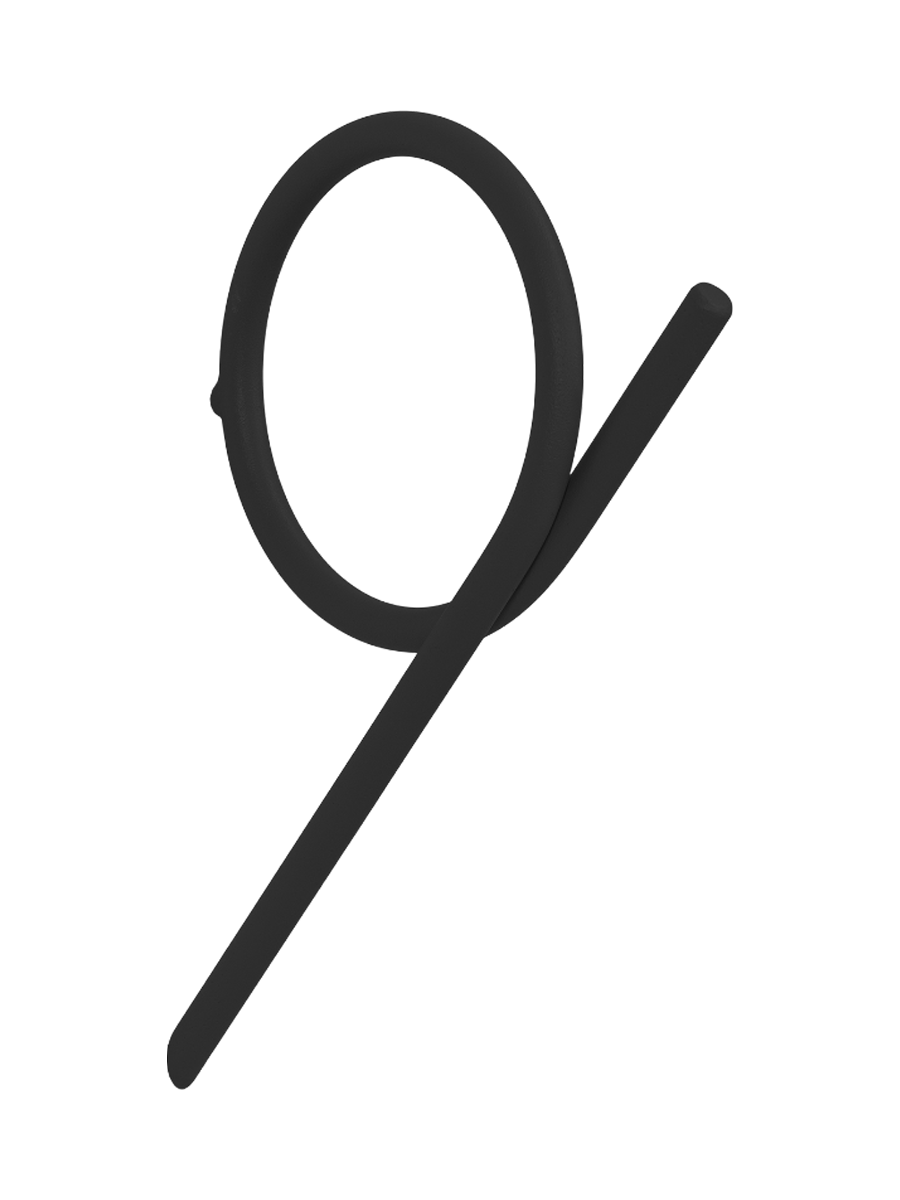 
Gancio da parete di design „Tuba Medium“ - Nero