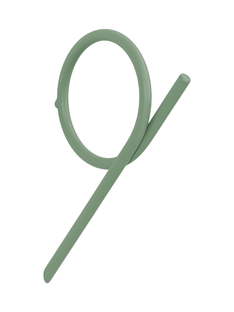 
Gancio da parete di design „Tuba Medium“ - Verde polveroso
