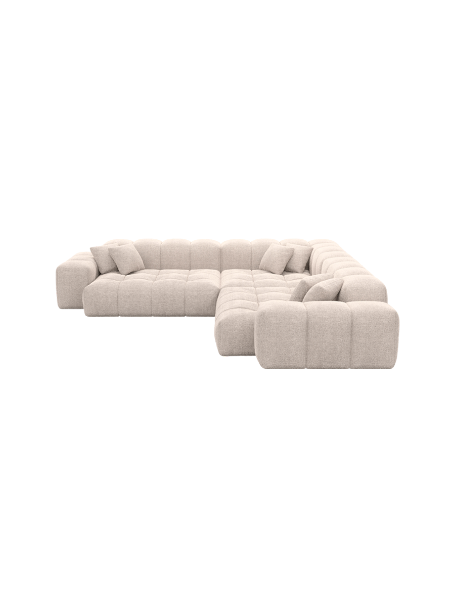 
5-Sitzer Design Ecksofa „Avenza“ mit Strukturstoff-Bezug - Strukturstoff Anthrazit