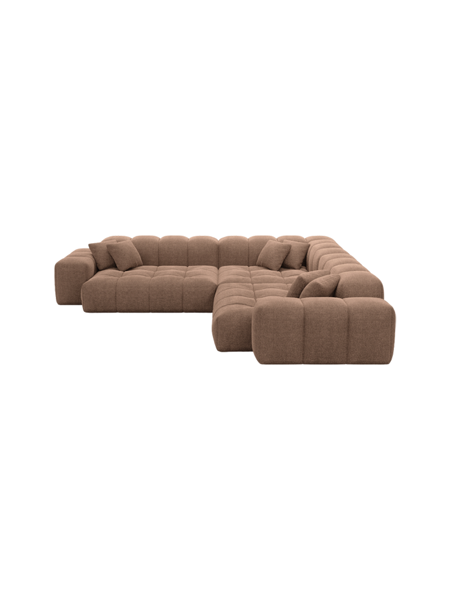 
5-Sitzer Design Ecksofa „Avenza“ mit Strukturstoff-Bezug - Strukturstoff Anthrazit
