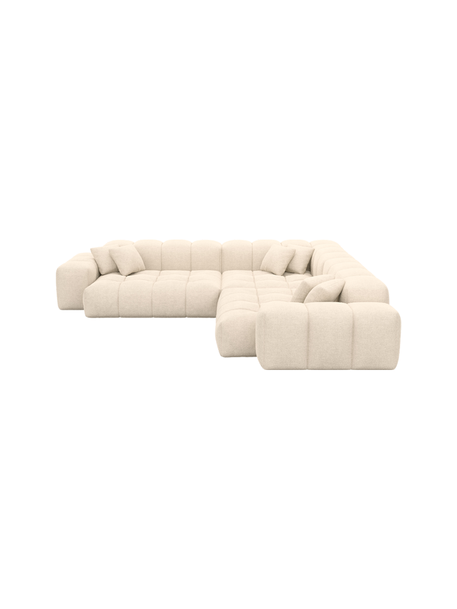 
5-Sitzer Design Ecksofa „Avenza“ mit Strukturstoff-Bezug - Strukturstoff Anthrazit