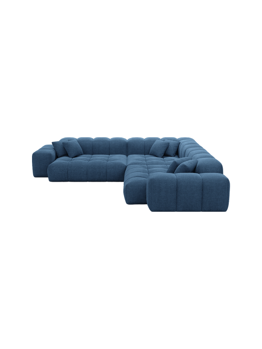 
5-Sitzer Design Ecksofa „Avenza“ mit Strukturstoff-Bezug - Strukturstoff Anthrazit