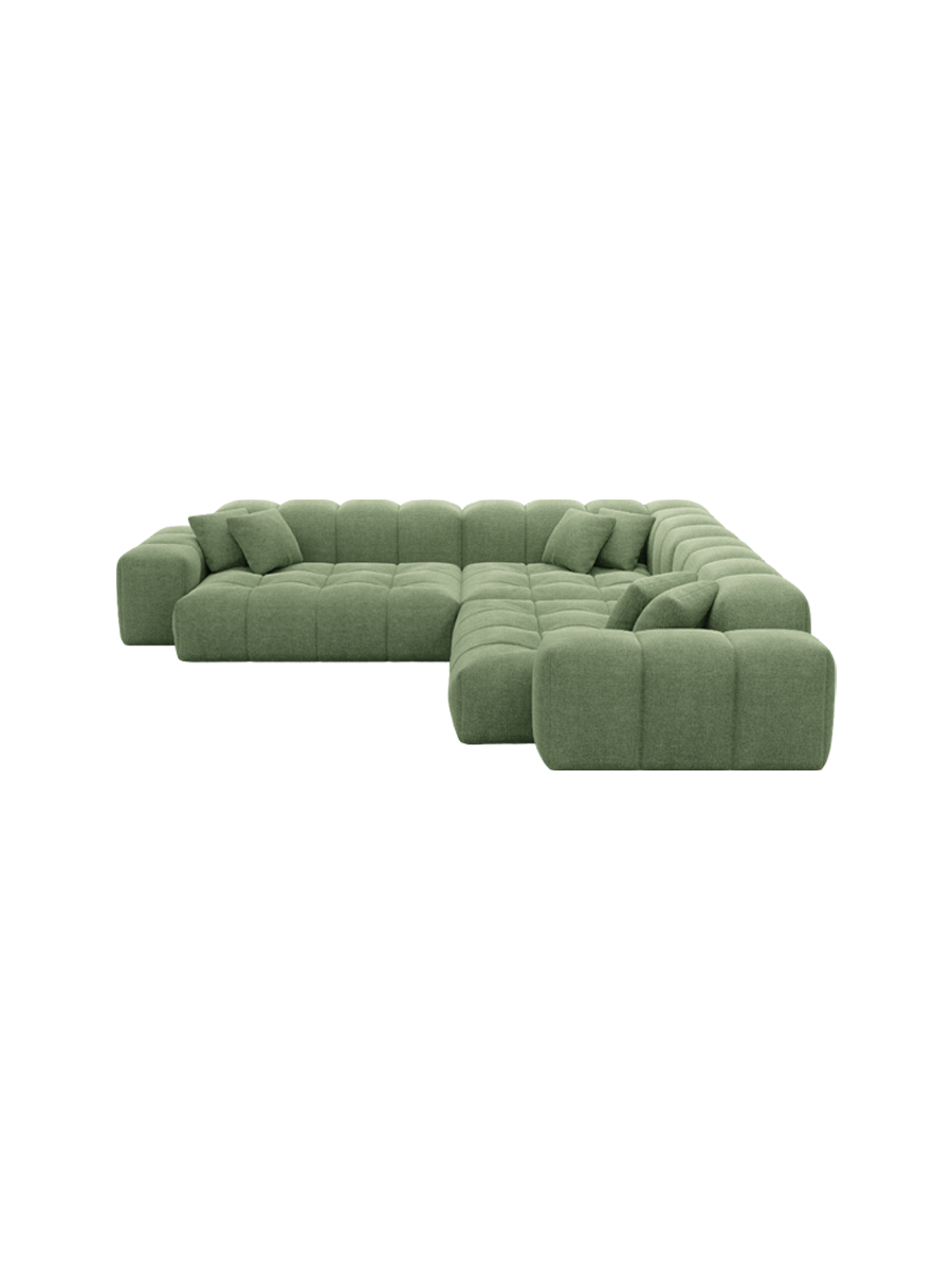 
5-Sitzer Design Ecksofa „Avenza“ mit Strukturstoff-Bezug - Strukturstoff Anthrazit
