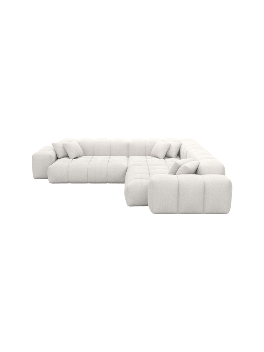
5-Sitzer Design Ecksofa „Avenza“ mit Strukturstoff-Bezug - Strukturstoff Anthrazit