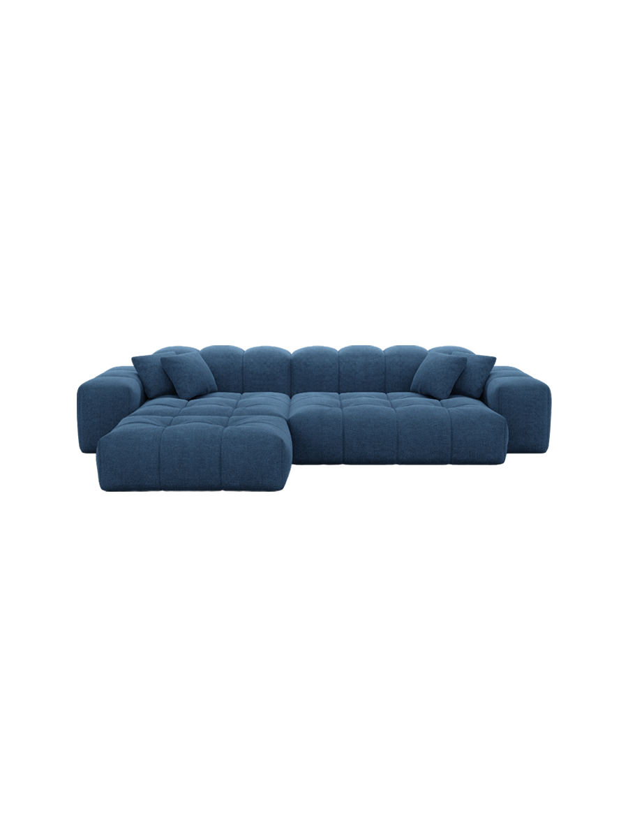 
4-Sitzer Design Ecksofa „Avenza“ mit Strukturstoff-Bezug - Strukturstoff Anthrazit / Eckteil links
