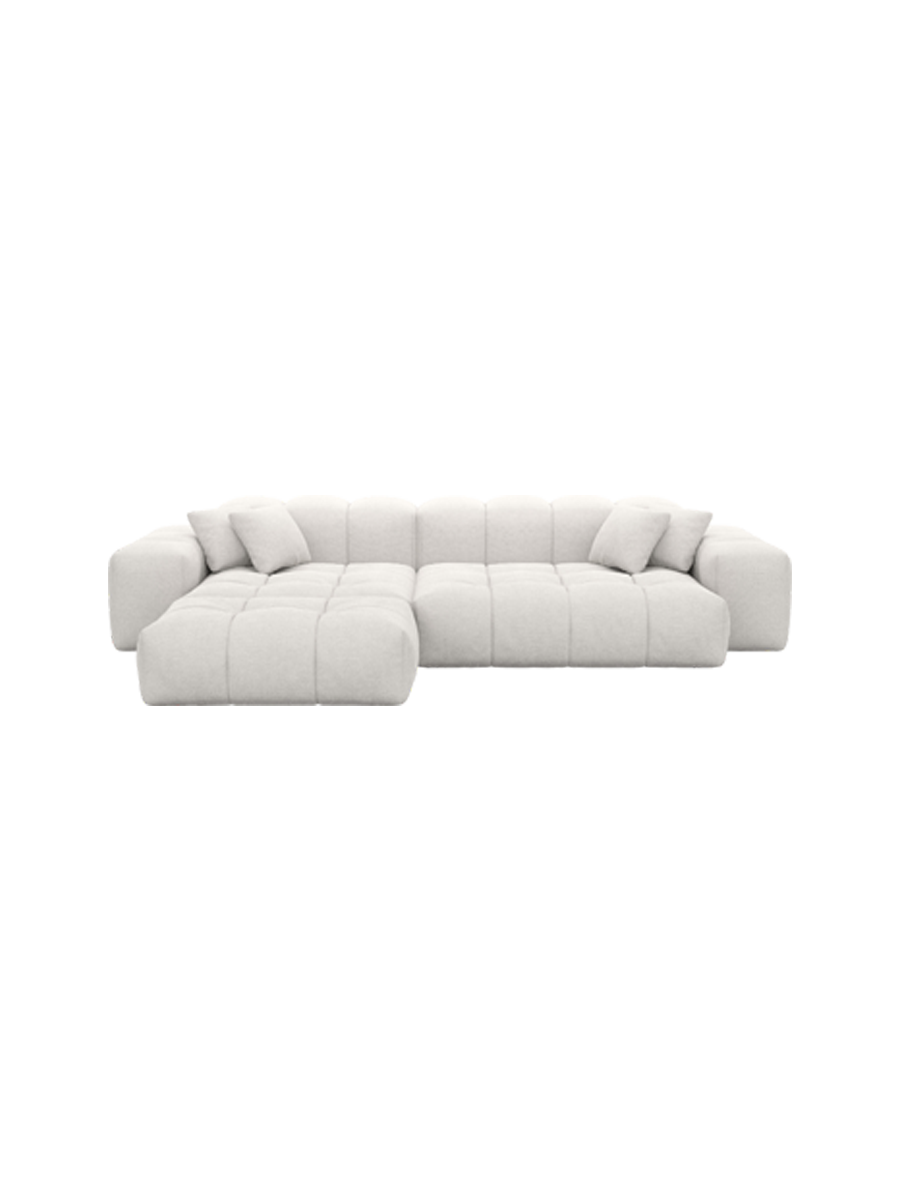 
4-Sitzer Design Ecksofa „Avenza“ mit Strukturstoff-Bezug - Strukturstoff Anthrazit / Eckteil links