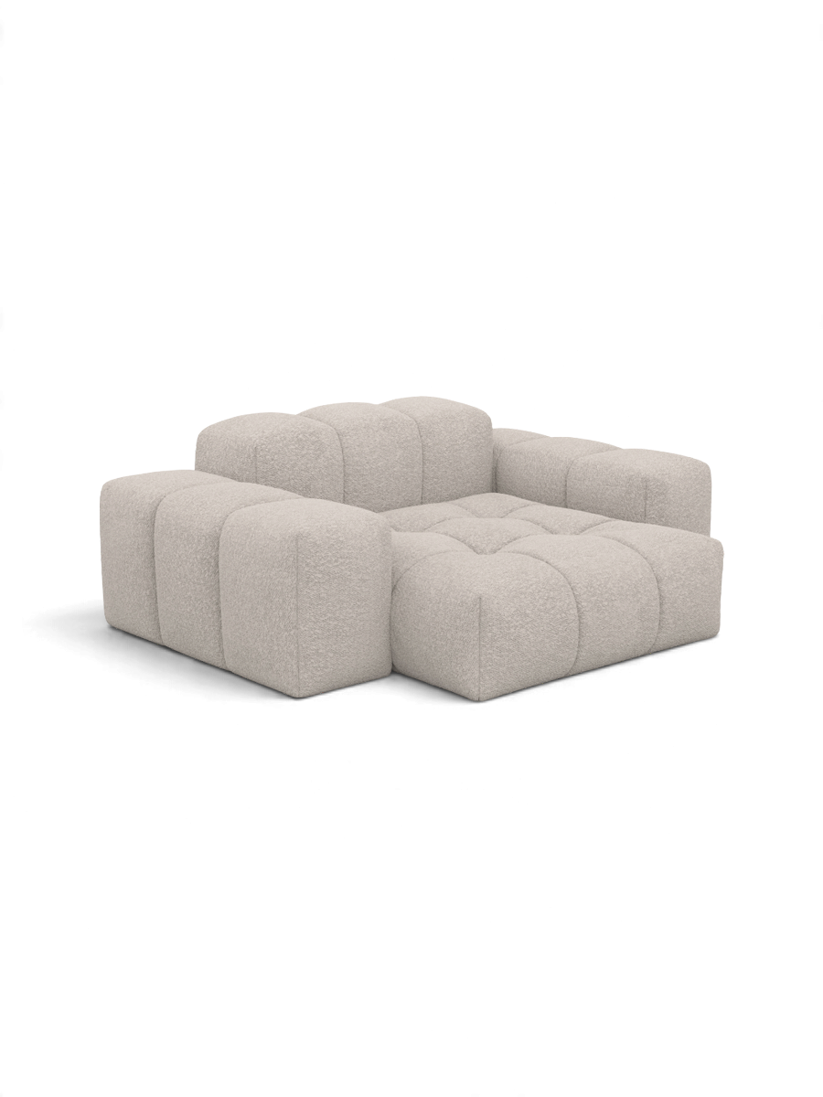 
Design Loungesessel „Avenza“ mit Bouclé-Bezug - Bouclé Toffee
