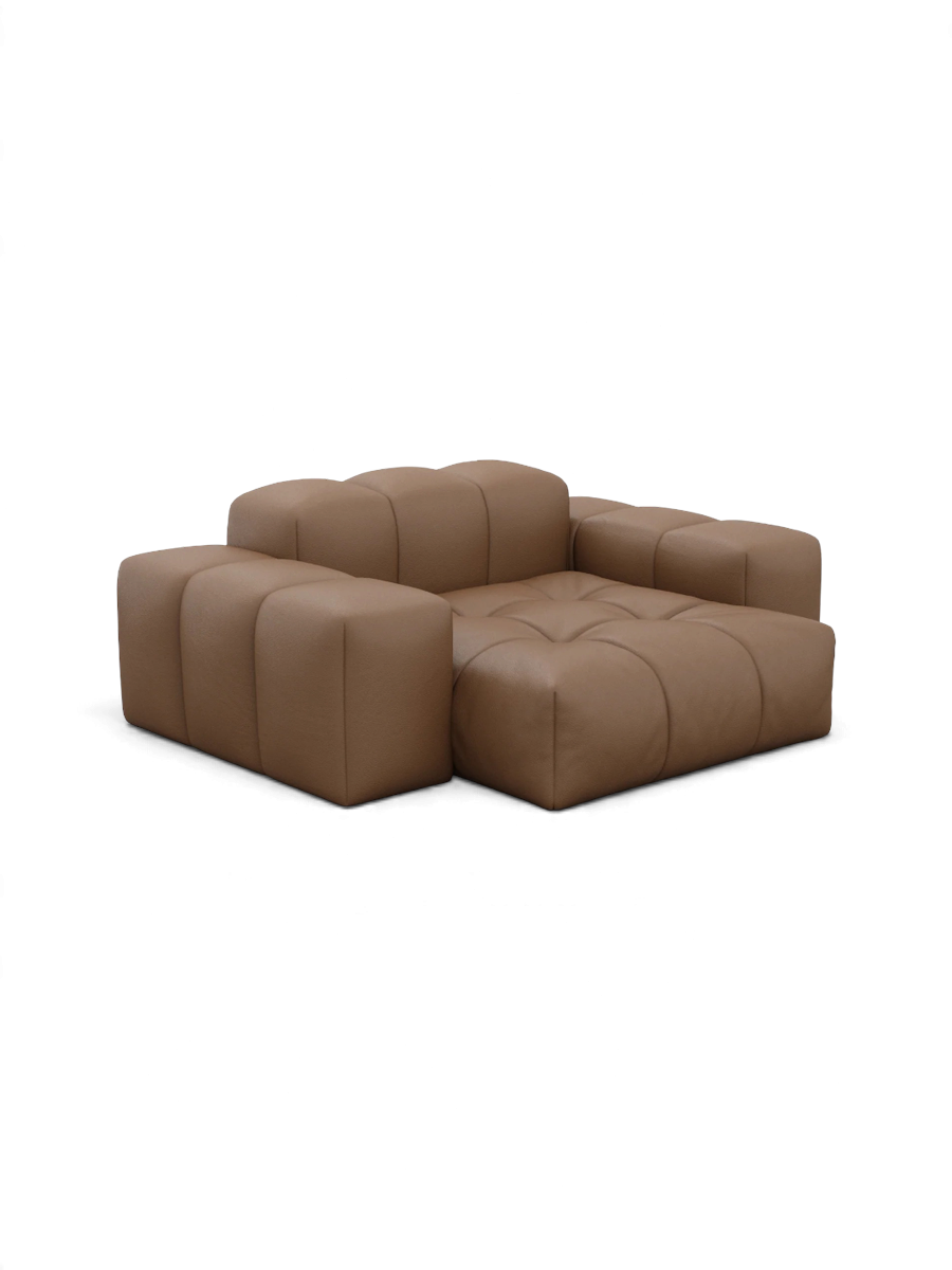 
Echtleder Design Loungesessel „Avenza“ - Echtleder Choco Brown