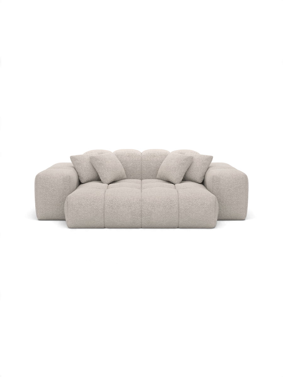 
Divano di design a 2 posti „Avenza“ con rivestimento in bouclé - Bouclé Toffee