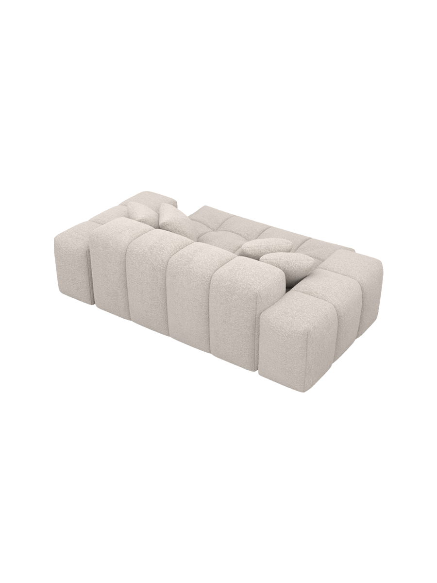 
Divano di design a 2 posti „Avenza“ con rivestimento in bouclé - Bouclé Toffee