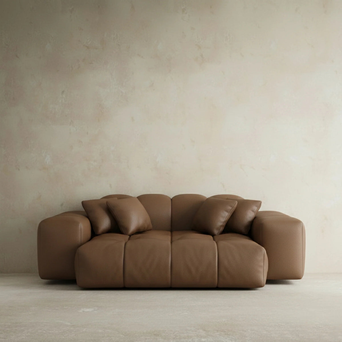 
Divano di design a 2 posti in vera pelle „Avenza“ - Vera pelle Choco Brown