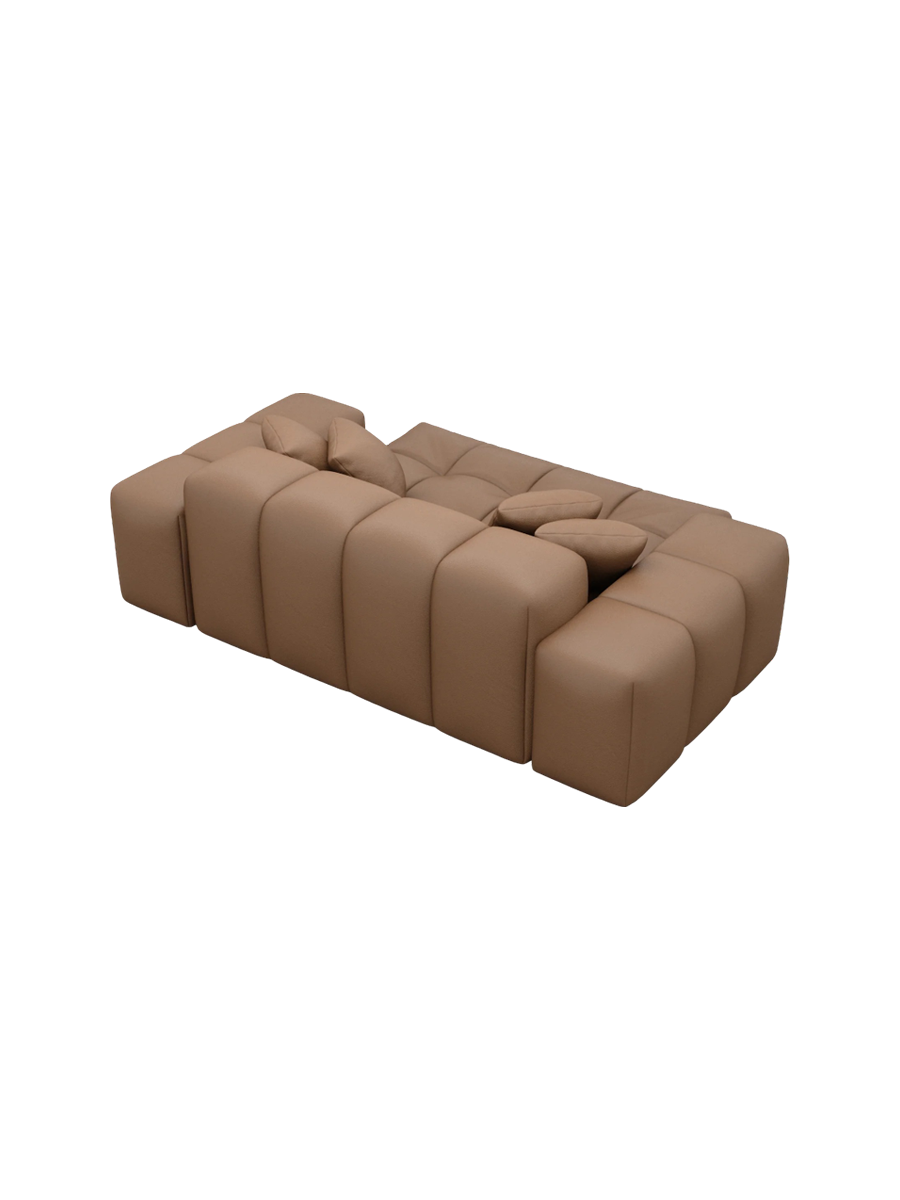 
Divano di design a 2 posti in vera pelle „Avenza“ - Vera pelle Choco Brown