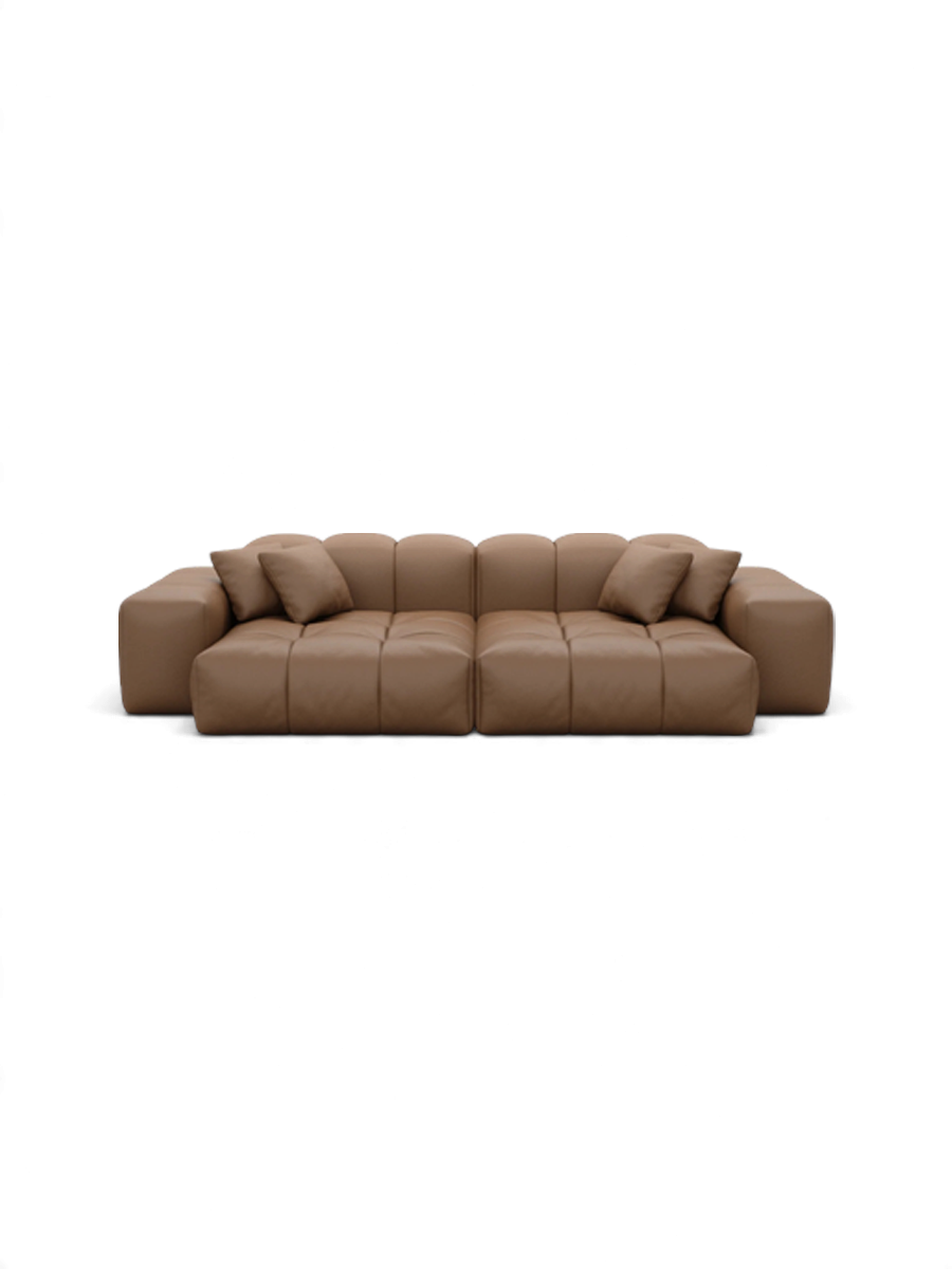 
Divano di design a 3 posti in vera pelle „Avenza“ - Vera pelle Choco Brown