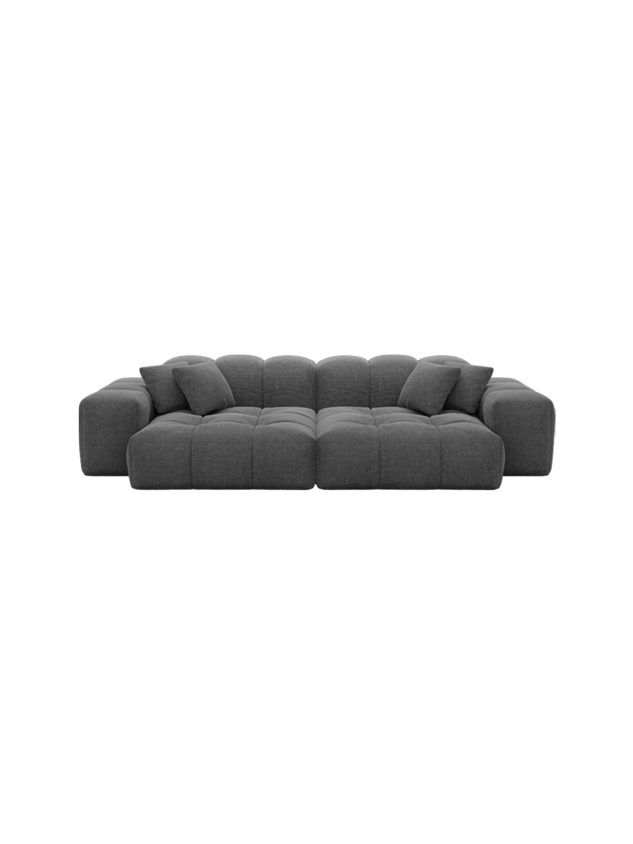 
3-Sitzer Design Sofa „Avenza“ mit Strukturstoff-Bezug - Strukturstoff Anthrazit