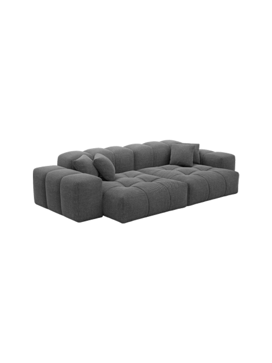 
3-Sitzer Design Sofa „Avenza“ mit Strukturstoff-Bezug - Strukturstoff Anthrazit