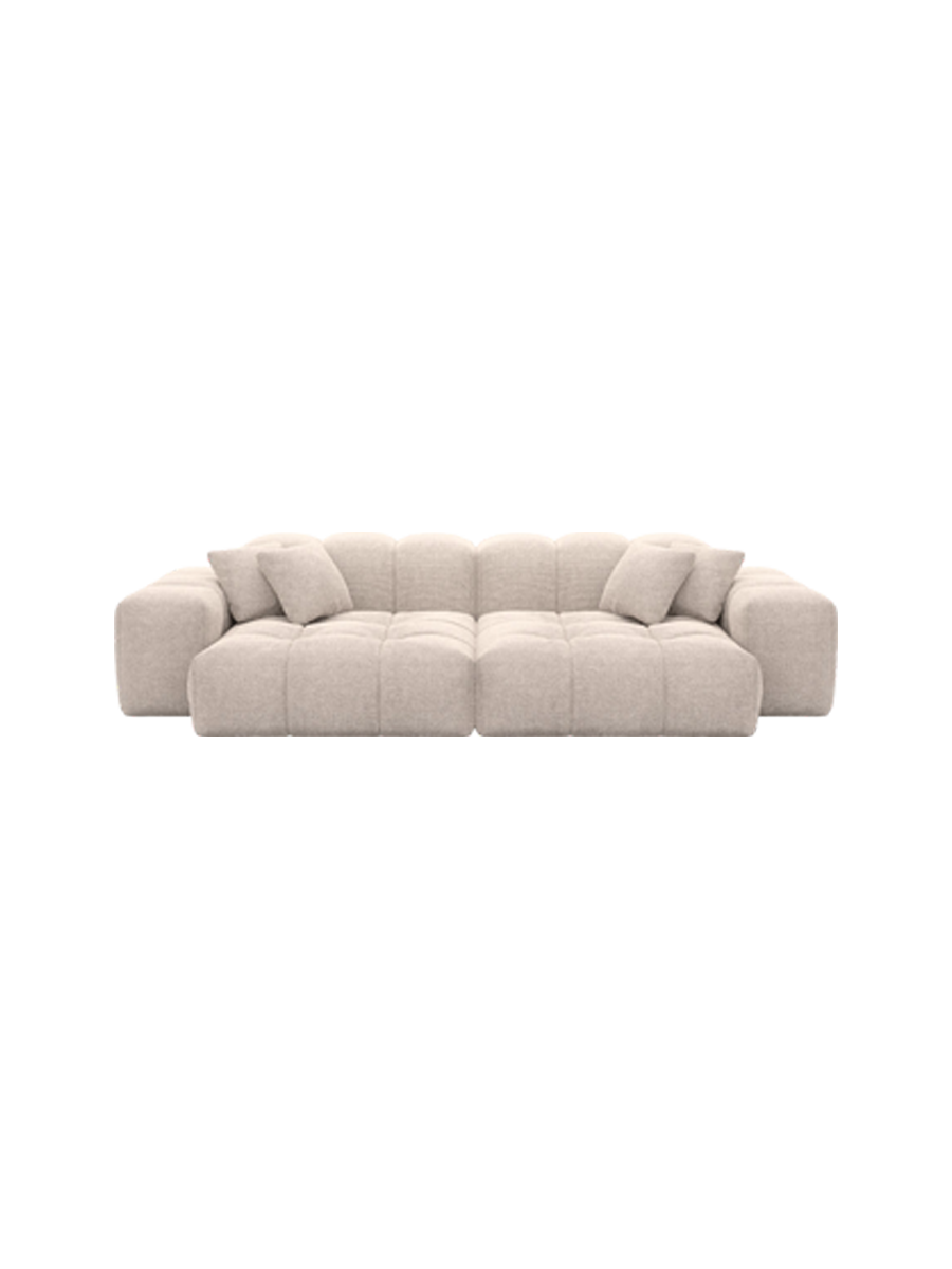 
3-Sitzer Design Sofa „Avenza“ mit Strukturstoff-Bezug - Strukturstoff Anthrazit