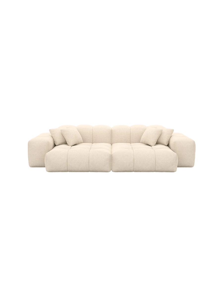 
3-Sitzer Design Sofa „Avenza“ mit Strukturstoff-Bezug - Strukturstoff Anthrazit