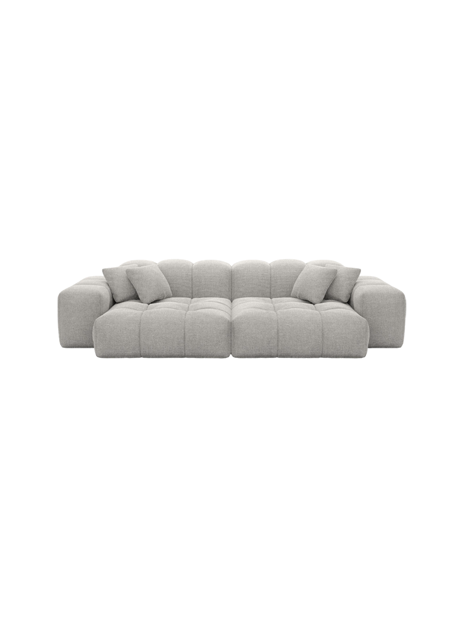 
3-Sitzer Design Sofa „Avenza“ mit Strukturstoff-Bezug - Strukturstoff Anthrazit