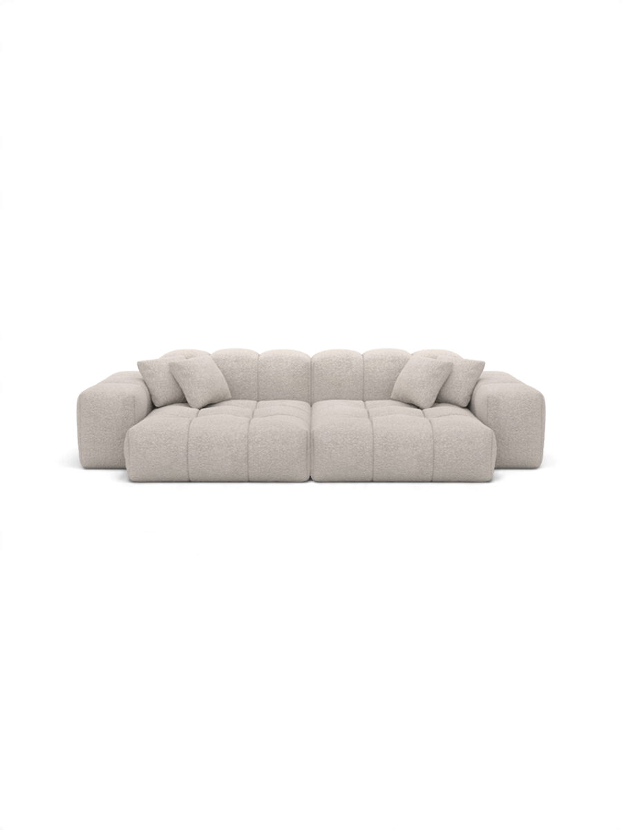 
4-Sitzer Design Sofa „Avenza“ mit Bouclé-Bezug - Bouclé Toffee
