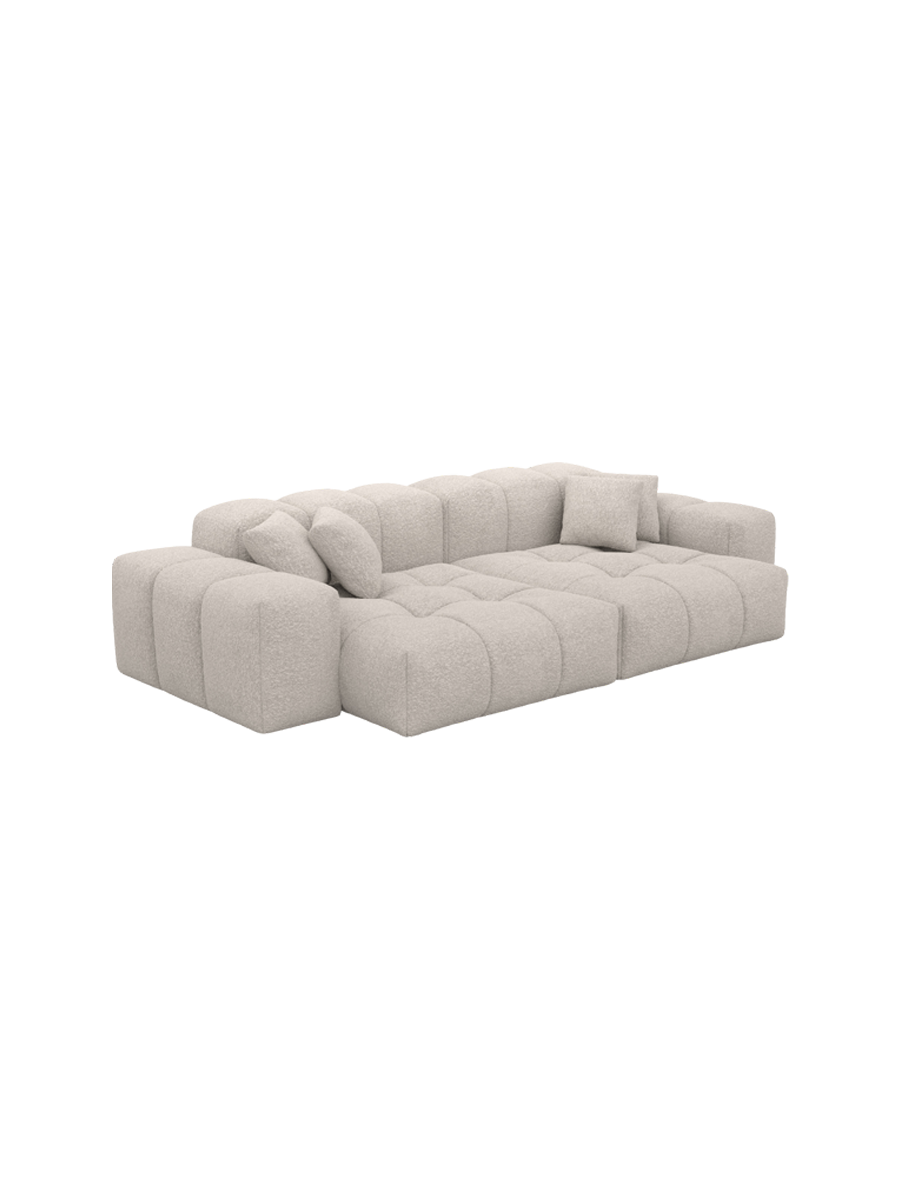 
4-Sitzer Design Sofa „Avenza“ mit Bouclé-Bezug - Bouclé Toffee