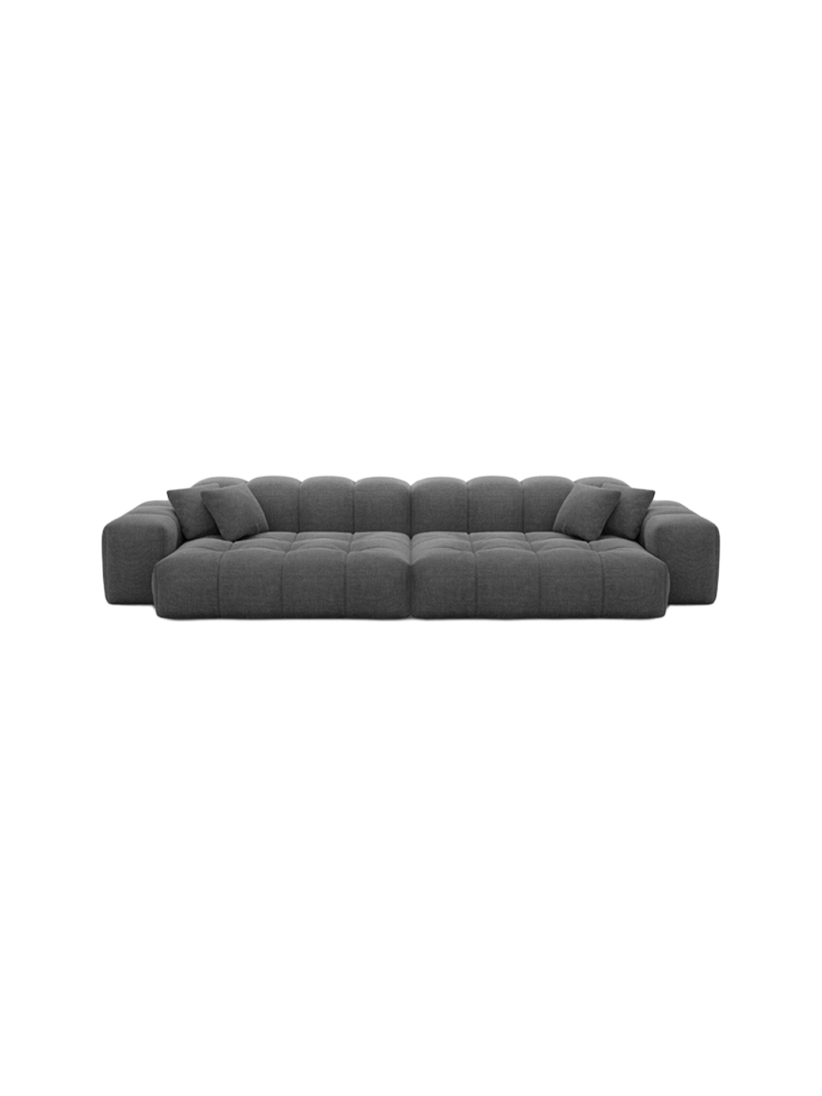 
4-Sitzer Design Sofa „Avenza“ mit Strukturstoff-Bezug - Strukturstoff Anthrazit