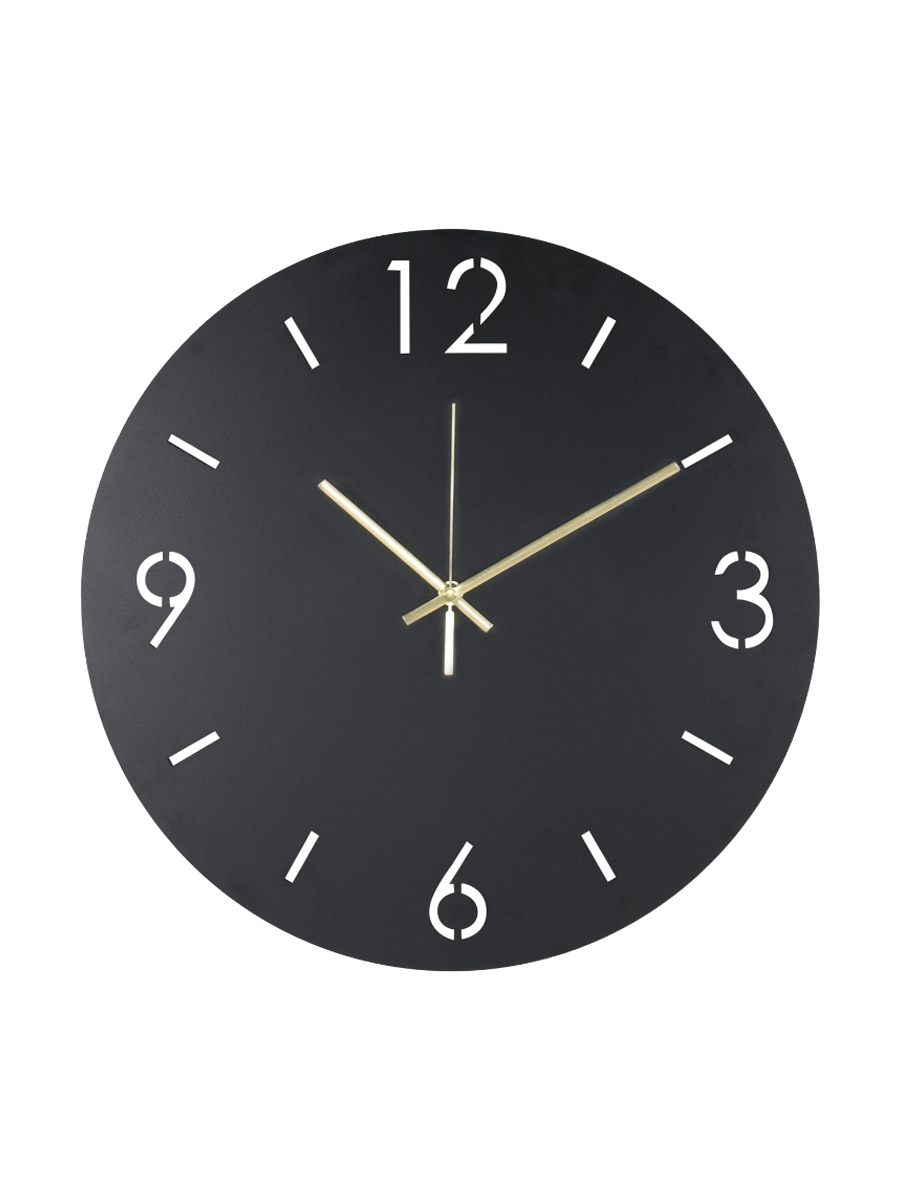 
Design Wanduhr „Times“ Ø 40 cm, Schwarz