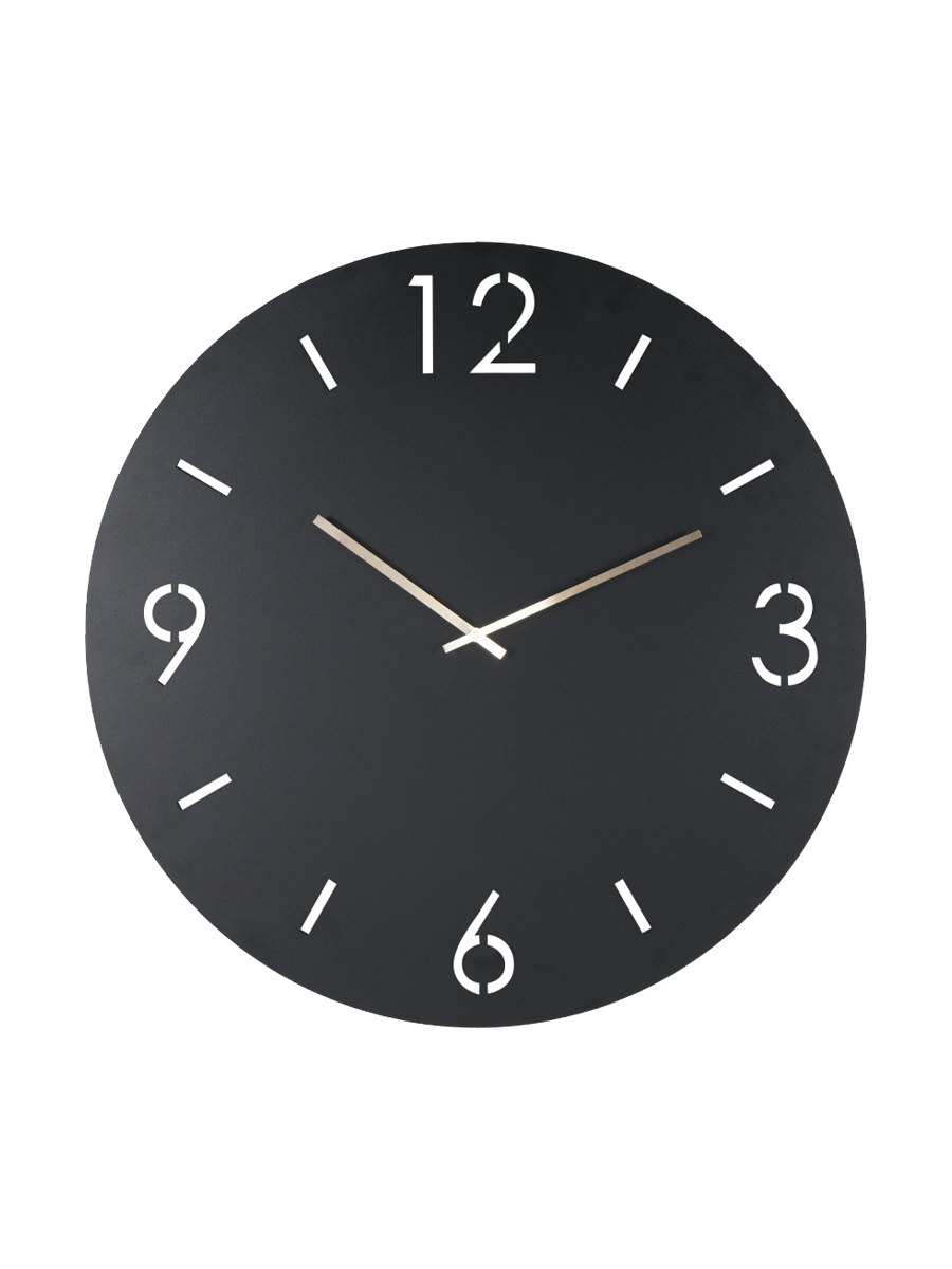 
Design Wanduhr „Times“ Ø 60 cm, Schwarz