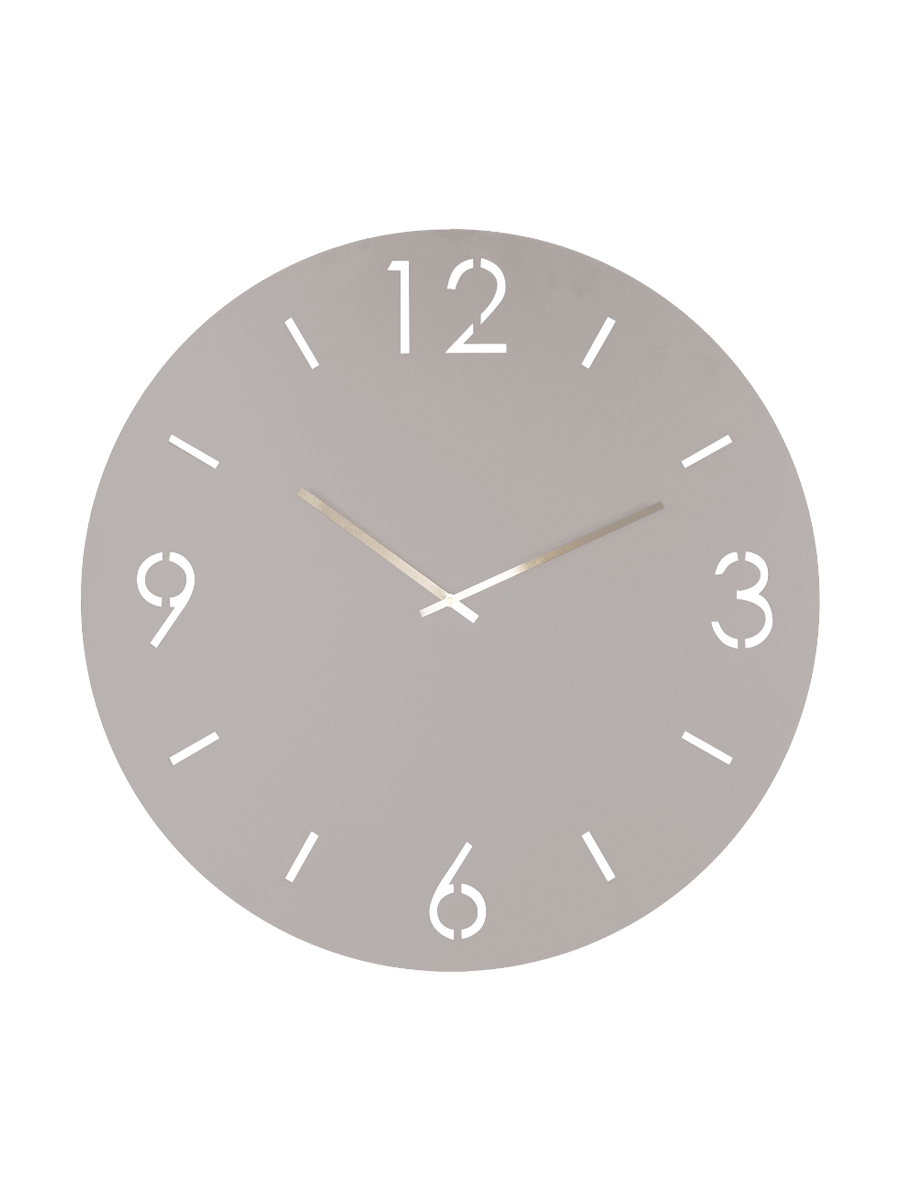 
Design Wanduhr „Times“ Ø 60 cm, Silky Taupe