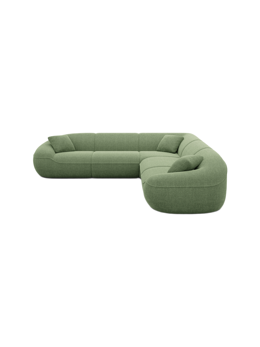 
5-Sitzer Design Ecksofa „Novara“ mit Strukturstoff-Bezug - Strukturstoff Anthrazit