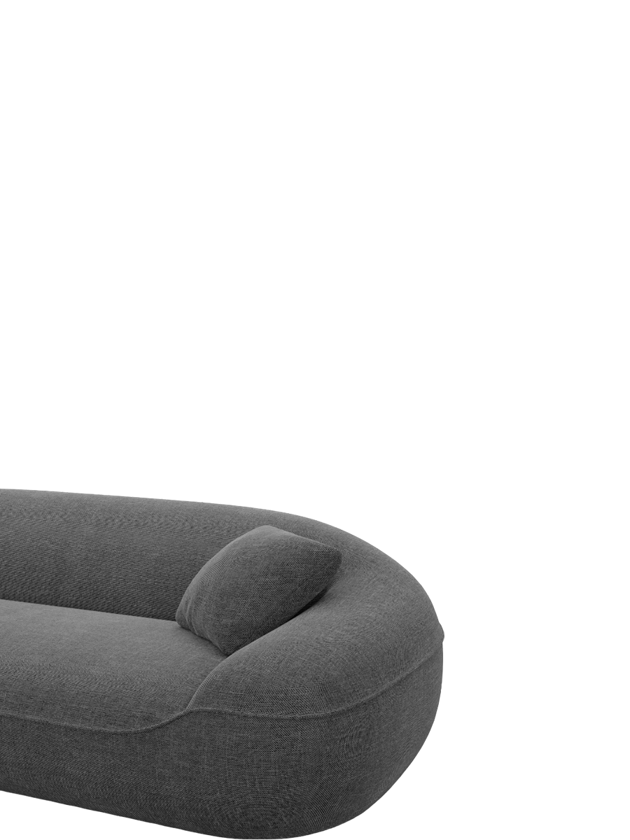 
4-Sitzer Design Ecksofa „Novara“ mit Strukturstoff-Bezug - Strukturstoff Anthrazit / Eckteil links