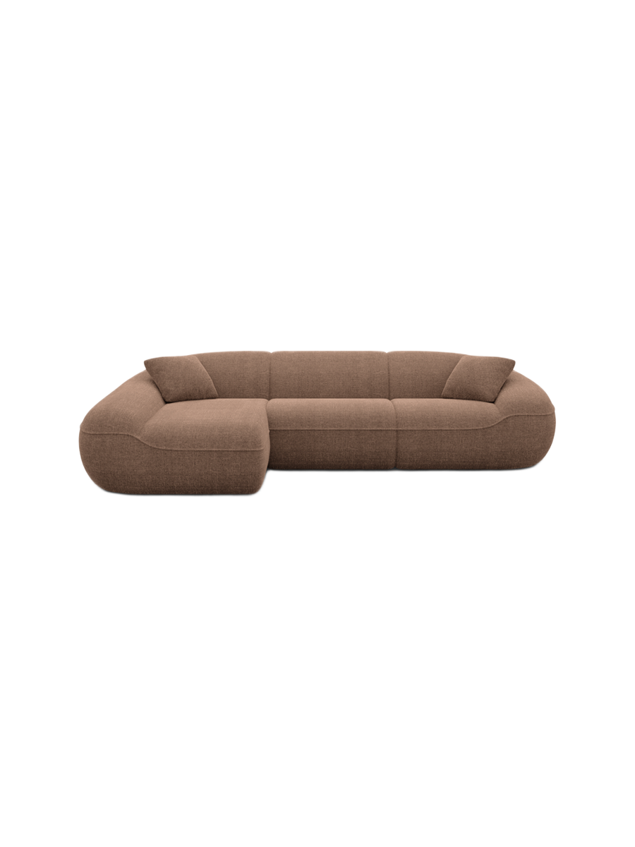
4-Sitzer Design Ecksofa „Novara“ mit Strukturstoff-Bezug - Strukturstoff Anthrazit / Eckteil links