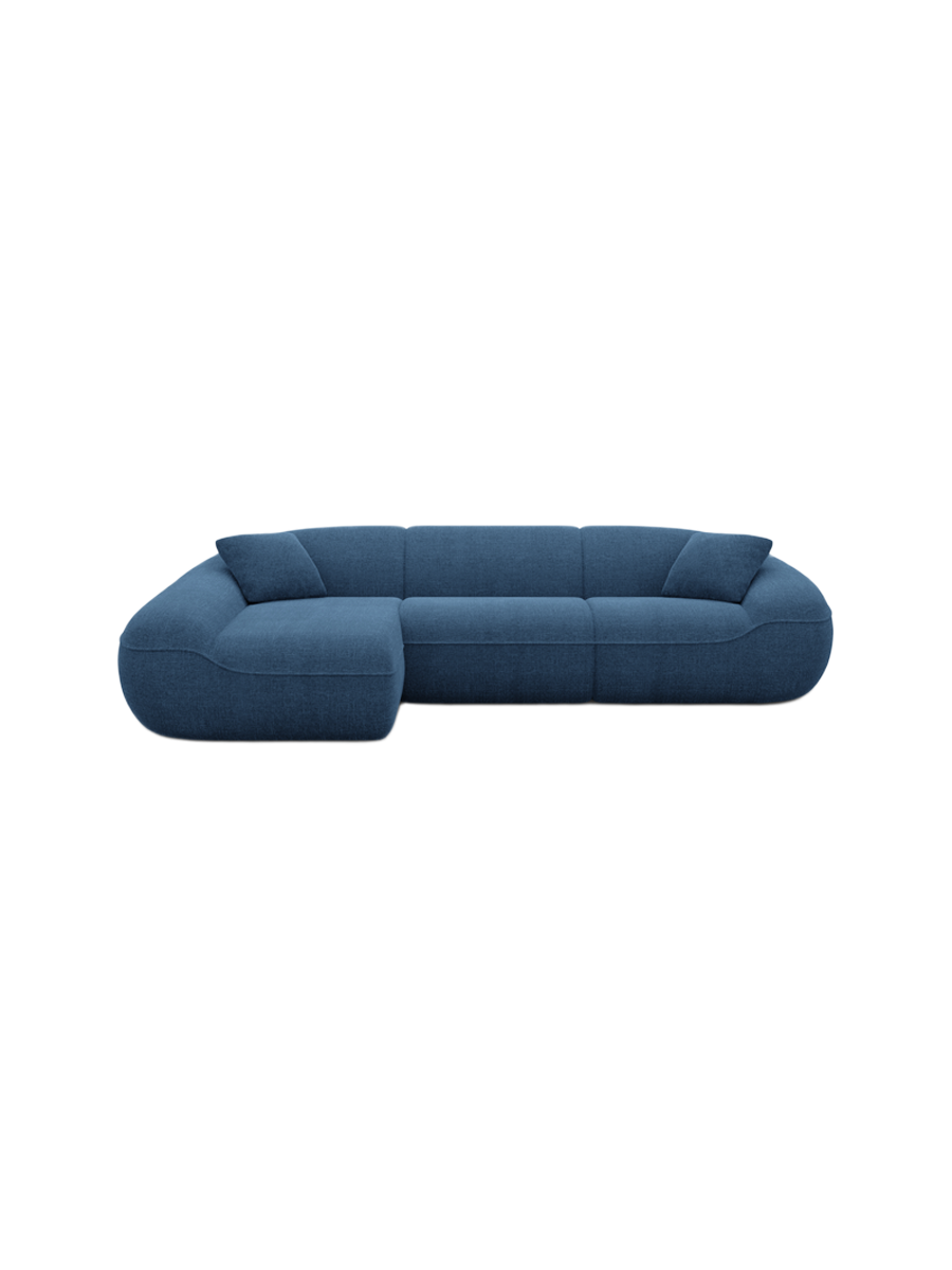 
4-Sitzer Design Ecksofa „Novara“ mit Strukturstoff-Bezug - Strukturstoff Anthrazit / Eckteil links