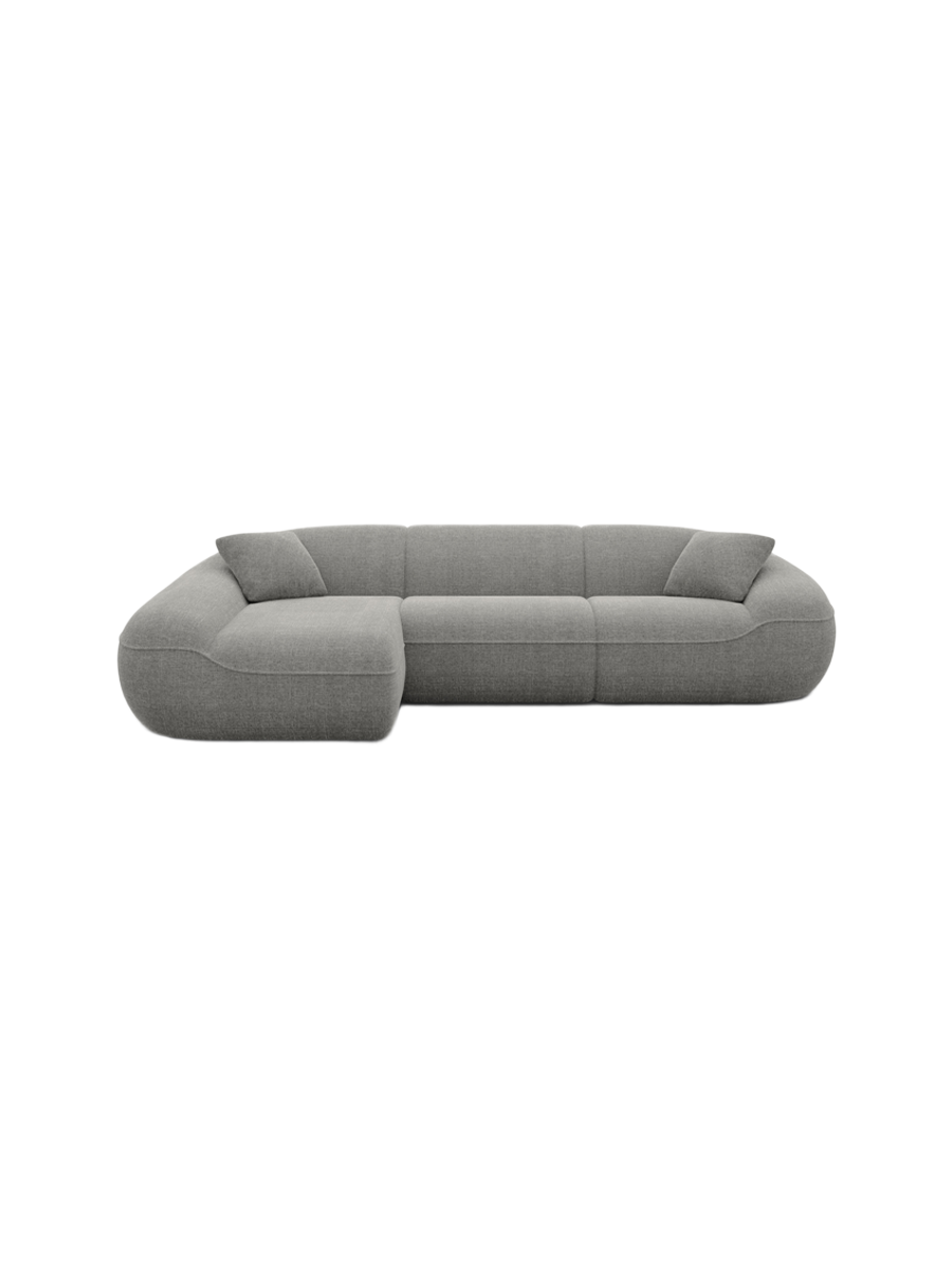 
4-Sitzer Design Ecksofa „Novara“ mit Strukturstoff-Bezug - Strukturstoff Anthrazit / Eckteil links